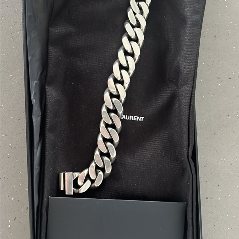 Saint Laurent Silver Chain Bracelet